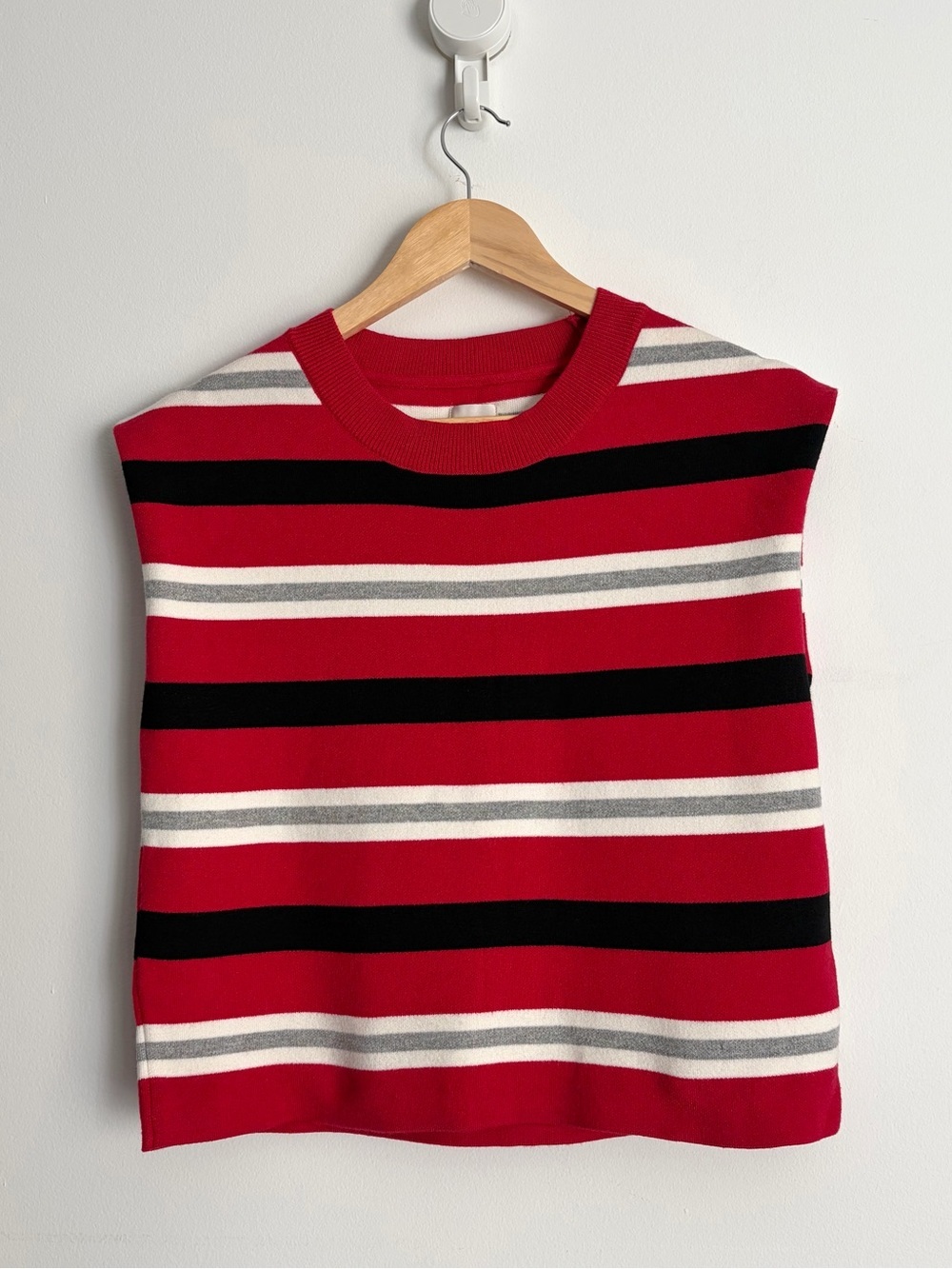 Anthropologie Maeve Striped Sweater Vest - Folded Cap Sleeve - Size S - NWOT